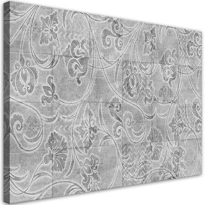 Quadro su tela, Piastrelle grigie