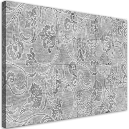 Quadro su tela, Piastrelle grigie