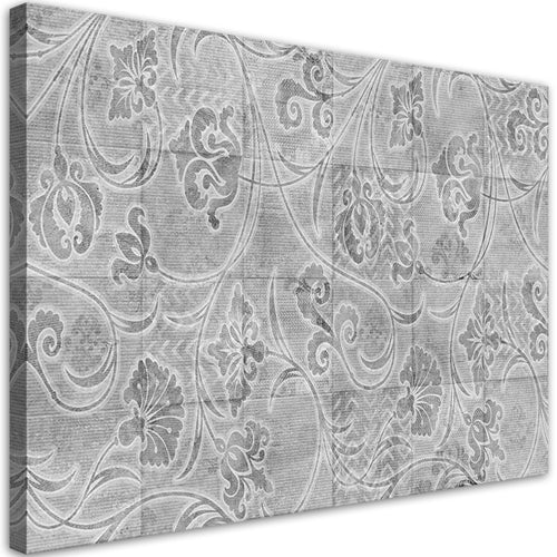 Quadro su tela, Piastrelle grigie
