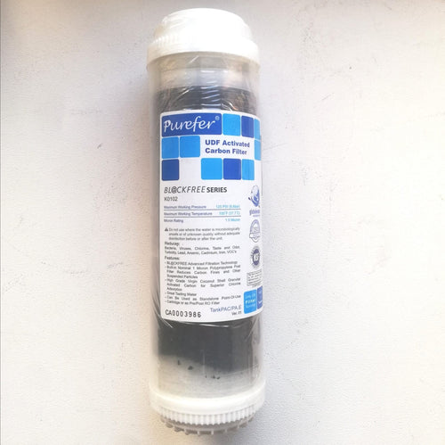 Cartuccia filtrante purefer ai carboni attivi Blackfree series da 10