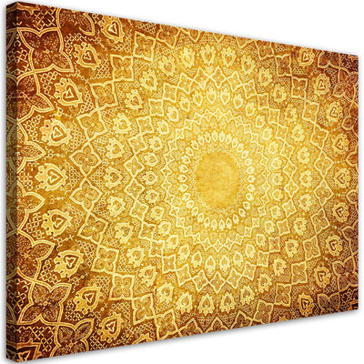 Quadro su tela, Oro Mandala Abstraction