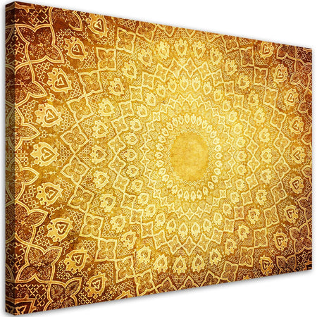 Quadro su tela, Oro Mandala Abstraction