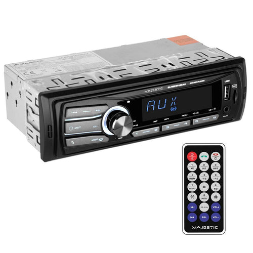 Majestic Car Audio Stereo Auto Bluetooth USB AUX MicroSD con Telecomando 1 Din Black SA-400