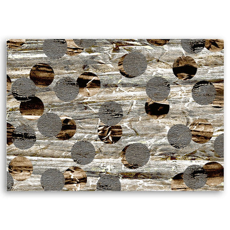 Quadro su tela, Astrazione di ruote marroni