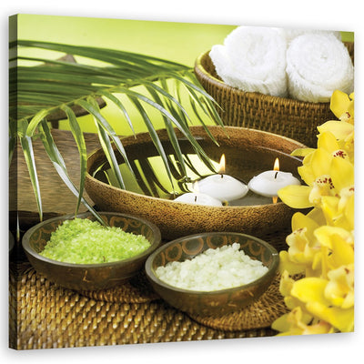 Quadro su tela, Fiori Palm Candle Zen