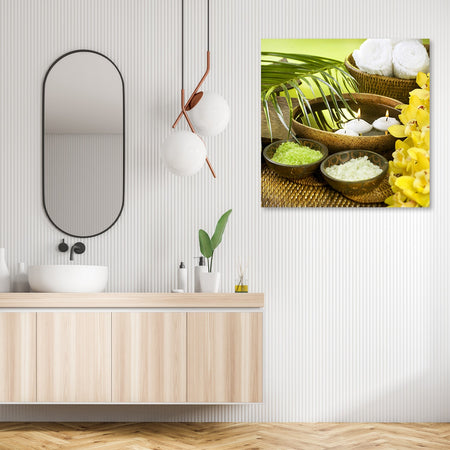 Quadro su tela, Fiori Palm Candle Zen