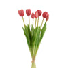 Mazzo 7 tulipani in gomma per decorazione ambienti h 31 cm