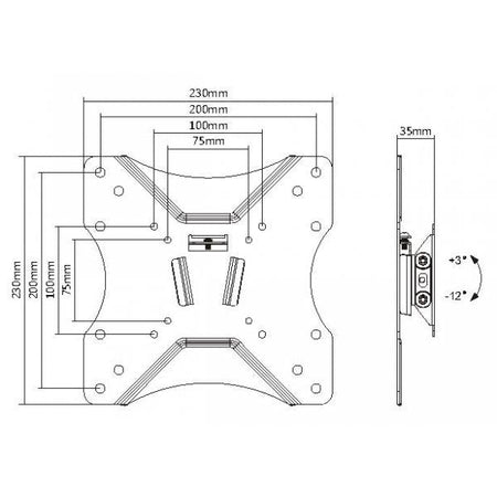 STAFFA 23-42 SLIM TV WALL MOUNT BRACKE