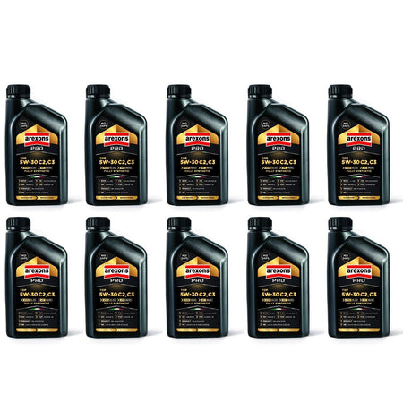 Arexons 10 litri Olio Auto Pro 5w-30 C2/c3 Benzina/diesel (10 confezioni da 1 Lt)
