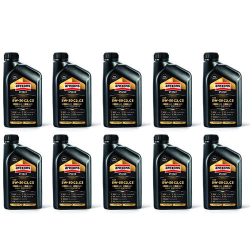 Arexons 10 litri Olio Auto Pro 5w-30 C2/c3 Benzina/diesel (10 confezioni da 1 Lt)