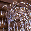 Ramo cadente luminoso cascata di luci a LED bianco freddo effetto flash decorazione natalizia per esterno interno