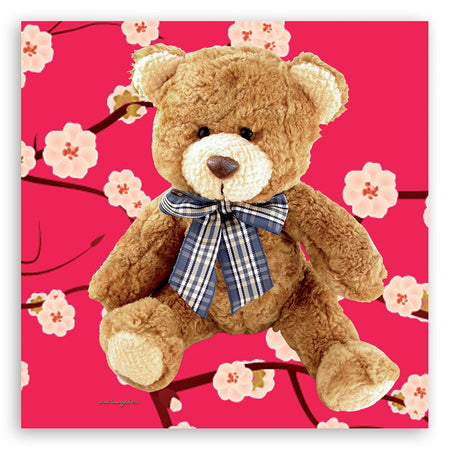 Quadro su tela, orsacchiotto di peluche