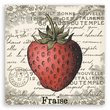 Quadro su tela, Strawberry Vintage
