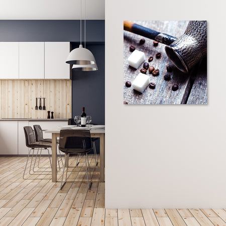 Quadro su tela, Brocca e zucchero del caffè