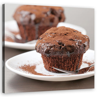 Quadro su tela, muffin al cioccolato