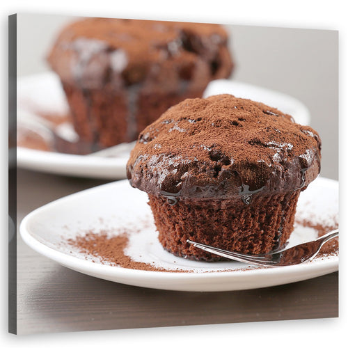 Quadro su tela, muffin al cioccolato