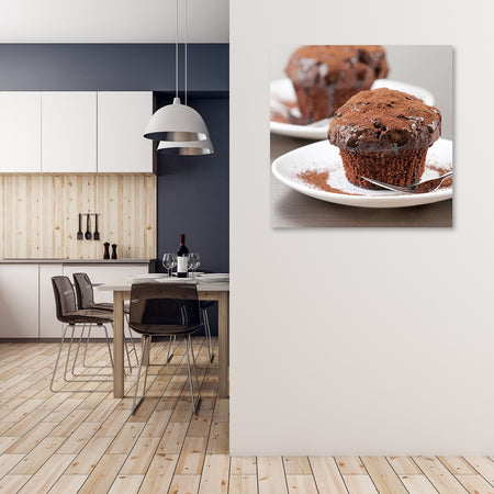 Quadro su tela, muffin al cioccolato