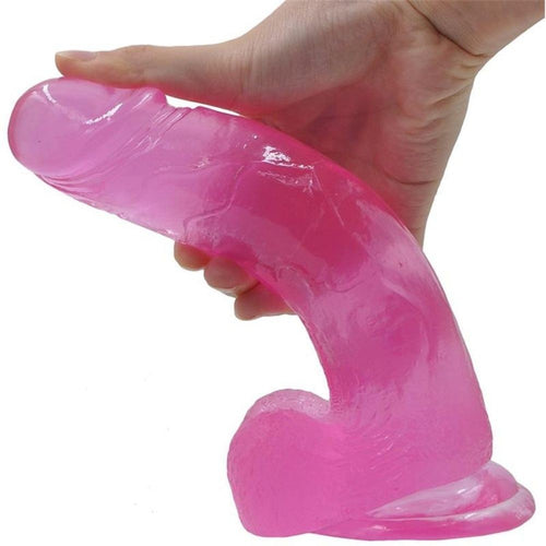 Dildo rosa con ventosa JELLY STUDS LARGE PINK 20 cm