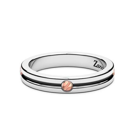 Zancan Anello a fede Zancan in argento con vite in oro rosa.