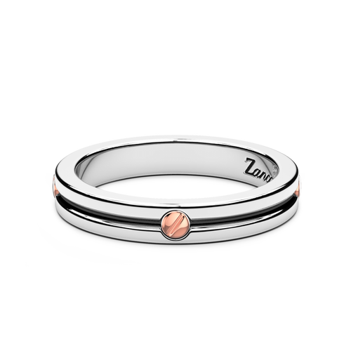 Zancan Anello a fede Zancan in argento con vite in oro rosa.