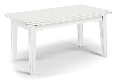MOBILI 2G - Tavolo classico rettangolare allungabile 180x100 bianco