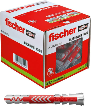 Fischer Duopower tassello prolungato nylon da 10x80mm - 25pz