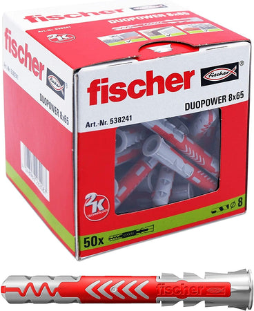 Fischer Duopower tassello prolungato nylon da 8x65mm - 50pz