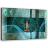 Quadro su tela, Windows Abstraction Turquoise