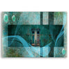 Quadro su tela, Windows Abstraction Turquoise