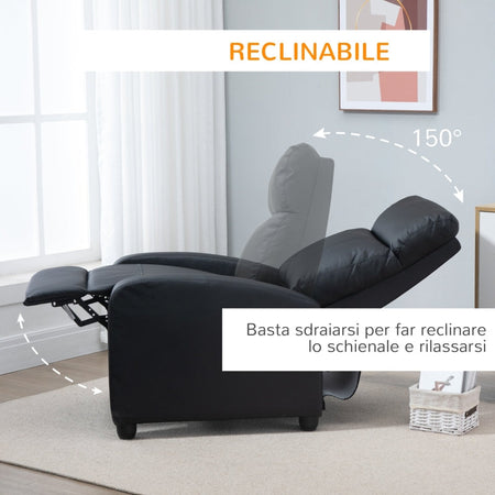F700-143V90BKA Poltrona Relax Massaggiante con Telecomando e 8 Programmi, Reclinazione e Poggiapiedi, 68x88x98cm, Crema