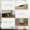 Mobile TV Moderno in legno 110x41x50 Bianco e legno F838-180NDA , soggiorno salotto nero bianco marrone alto basso grigio cassetti design da terra parete grande tavolino ingresso moderno muro parete attrezzata sala