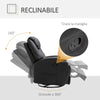 F700-029V03BKA Poltrona Relax Massaggiante con 8 Punti, 5 Modalità e 2 Intensità, Reclinabile con Poggiapiedi e Girevole, 84x92x109cm, Nero
