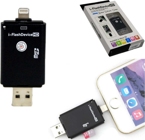 32GB I-FLASH HD USB SMARTPHONE LETTORE SCHEDA MICROSD TF PER CELLULARI E PC  Trade Shop italia - Napoli, Commerciovirtuoso.it