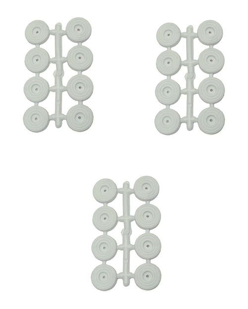 GOMMINO PARACOLPI CON VITI SOTTOSEDIE IN PLASTICA BIANCHI ø mm.25x5h - PZ 24