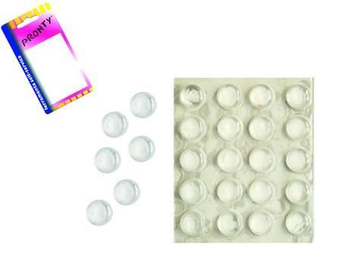 PARACOLPI MORBIDI TRASPARENTI A GOCCIA ADESIVI - ø mm.10x3h FER 108423 -- PZ 60