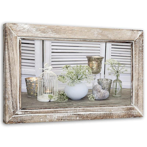 Quadro su tela, Natura morta Shabby chic