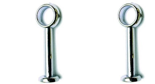 MENSOLINA LUNGA ANTICATA - cm.4 COLORE CROMO PER TUBO MM 10 --CA 517 PZ 2