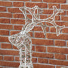 Renna natalizia luminosa a luce fissa con cristalli a led decorazione per interno ed esterno