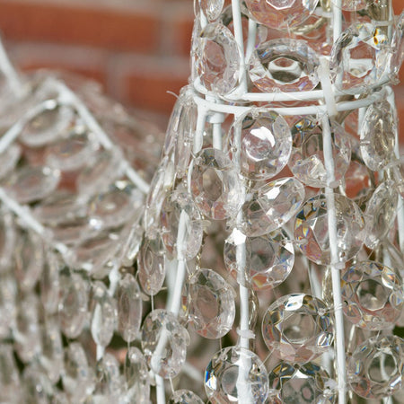 Renna natalizia luminosa a luce fissa con cristalli a led decorazione per interno ed esterno