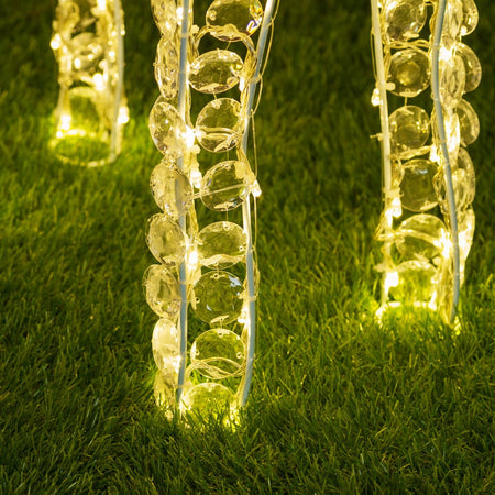 Renna natalizia luminosa a luce fissa con cristalli a led decorazione per interno ed esterno