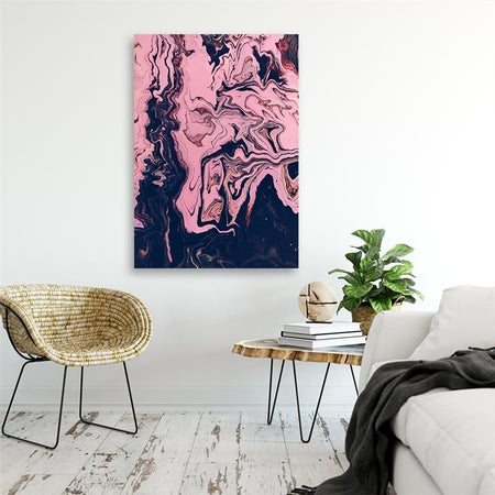 Quadro su tela, Acquerello rosa astratto