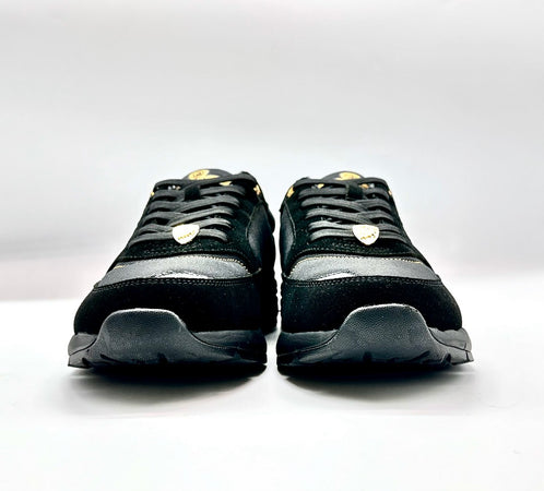 LAMBORGHINI Sneakers running nera e oro loggata