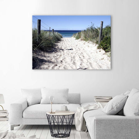 Quadro su tela, Dune sentiero spiaggia mare