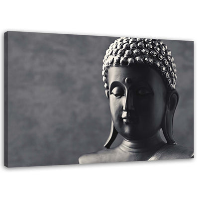 Quadro su tela, Buddha sfondo grigio