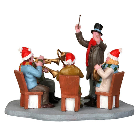 Gazebo Band, personaggi per villaggio di Natale in poliresina