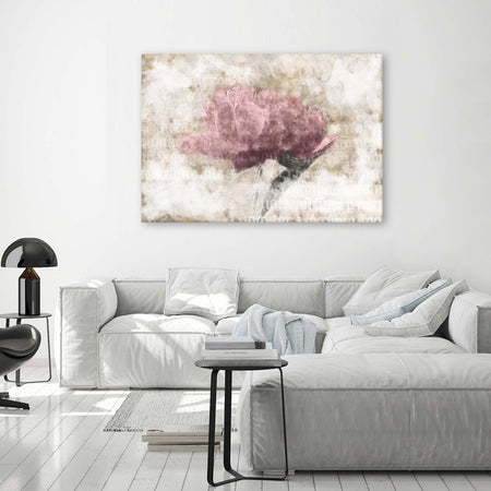 Quadro su tela, Fiori rosa astratto Vintage