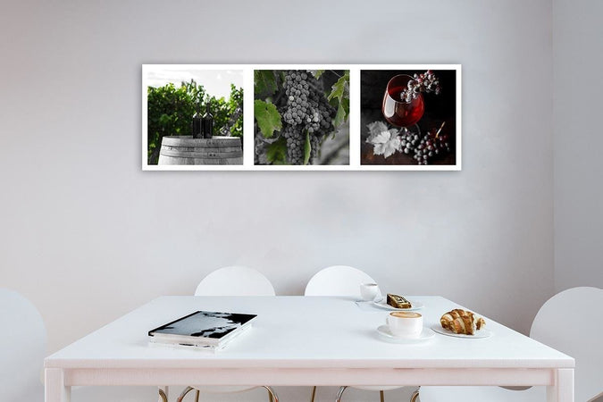 Quadro su tela, Uva Foglie