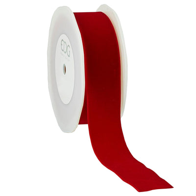 Nastro in velluto Rosso 38 mm x 10 mt per decorazioni e confezioni natalizie