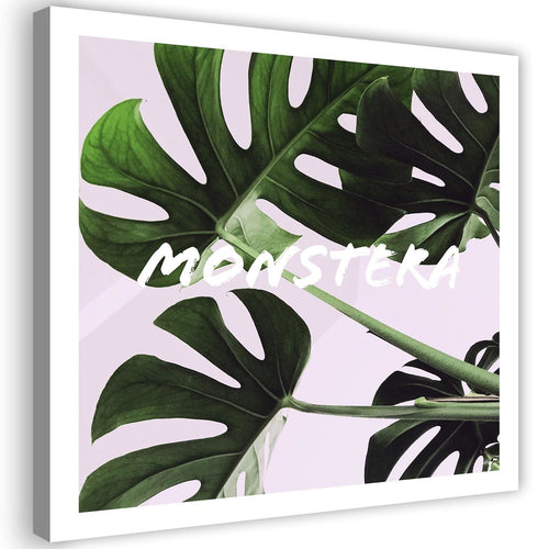 Quadro su tela, Foglie esotiche di Monstera
