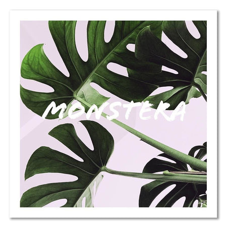 Quadro su tela, Foglie esotiche di Monstera